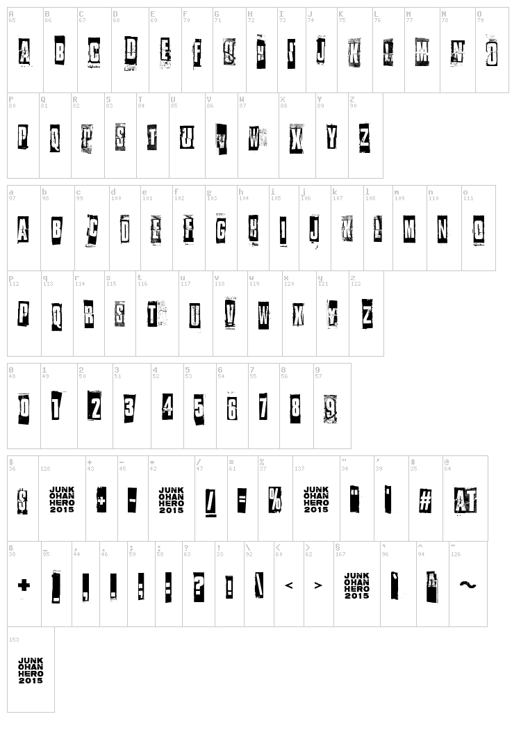 Something in the way font map